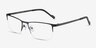 Variable Black MetalEyeglass Frames from EyeBuyDirect, Angle View