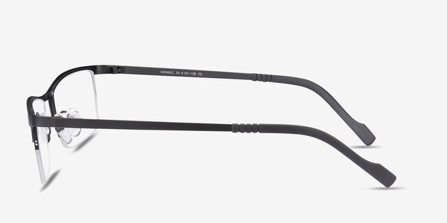 Variable Black MetalEyeglass Frames from EyeBuyDirect, Side View