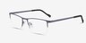 Variable Gris MétalMontures de lunettes de vue d'EyeBuyDirect, Vue d'Angle