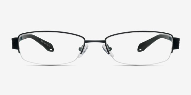 Kelly Matte Black MetalEyeglass Frames from EyeBuyDirect, Front View