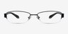 Kelly Matte Black MetalEyeglass Frames from EyeBuyDirect, Front View