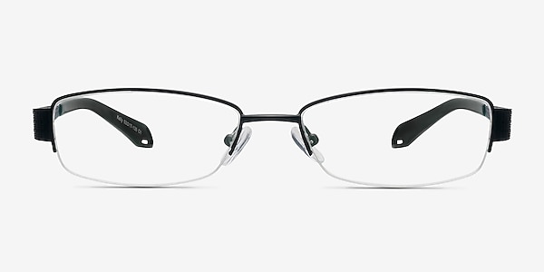 Kelly Matte Black Métal Montures de lunettes de vue