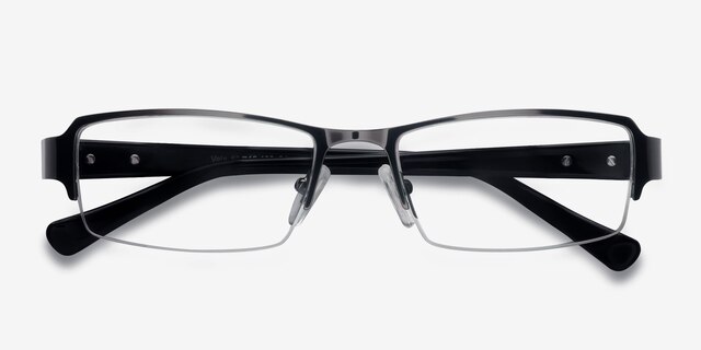 Vela Gunmetal MetalEyeglass Frames from EyeBuyDirect, Closed View