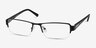 Vela Noir MétalMontures de lunettes de vue d'EyeBuyDirect, Vue d'Angle