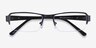 Vela Noir MétalMontures de lunettes de vue d'EyeBuyDirect, Vue Rapprochée
