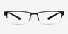 Macon Noir MétalMontures de lunettes de vue d'EyeBuyDirect, Vue de Face