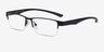Macon Noir MétalMontures de lunettes de vue d'EyeBuyDirect, Vue d'Angle