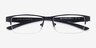 Macon Noir MétalMontures de lunettes de vue d'EyeBuyDirect, Vue Rapprochée