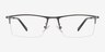 Carve Gunmetal MétalMontures de lunettes de vue d'EyeBuyDirect, Vue de Face