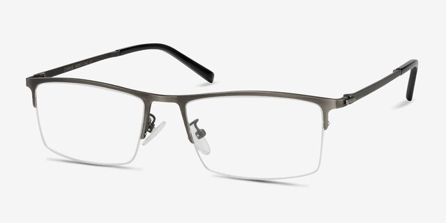 Carve Gunmetal MétalMontures de lunettes de vue d'EyeBuyDirect, Vue d'Angle