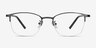 Scaffold Gunmetal MetalEyeglass Frames from EyeBuyDirect, Front View