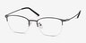 Scaffold Gunmetal MetalEyeglass Frames from EyeBuyDirect, Angle View