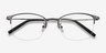 Scaffold Gunmetal MetalEyeglass Frames from EyeBuyDirect, Closed View