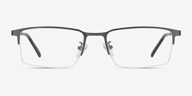 Vienna Gray MetalEyeglass Frames from EyeBuyDirect, Front View
