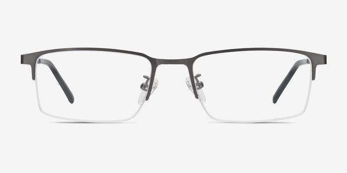 Vienna Gray Metal Eyeglass Frames from EyeBuyDirect