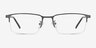 Vienna Gray MetalEyeglass Frames from EyeBuyDirect, Front View