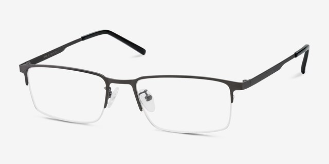 Vienna Gray MetalEyeglass Frames from EyeBuyDirect, Angle View