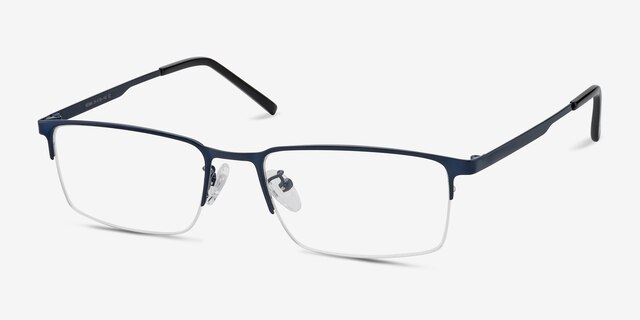 Vienna Navy MetalEyeglass Frames from EyeBuyDirect, Angle View