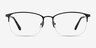 Paradox Noir MétalMontures de lunettes de vue d'EyeBuyDirect, Vue de Face