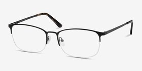 Paradox Noir Métal Montures de lunettes de vue d'EyeBuyDirect, Vue d'Angle