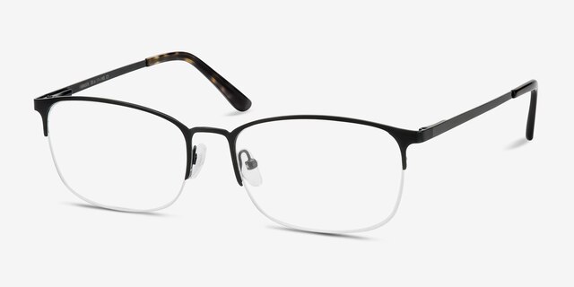 Paradox Noir MétalMontures de lunettes de vue d'EyeBuyDirect, Vue d'Angle