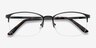 Paradox Noir MétalMontures de lunettes de vue d'EyeBuyDirect, Vue Rapprochée
