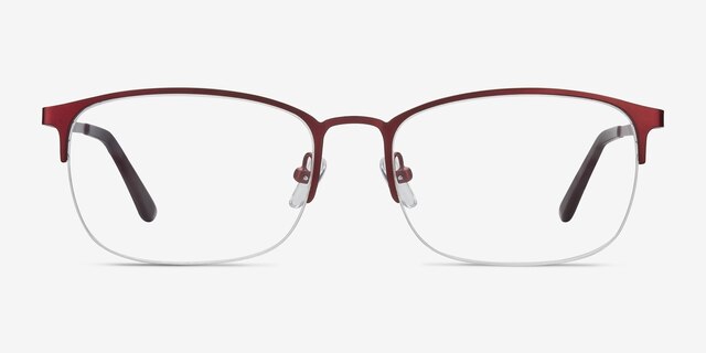 Paradox Red MetalEyeglass Frames from EyeBuyDirect, Front View