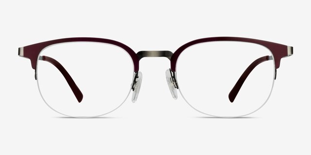 Axiom Red MetalEyeglass Frames from EyeBuyDirect, Front View