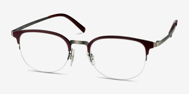 Axiom Red MetalEyeglass Frames from EyeBuyDirect, Angle View