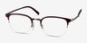 Axiom Red MetalEyeglass Frames from EyeBuyDirect, Angle View