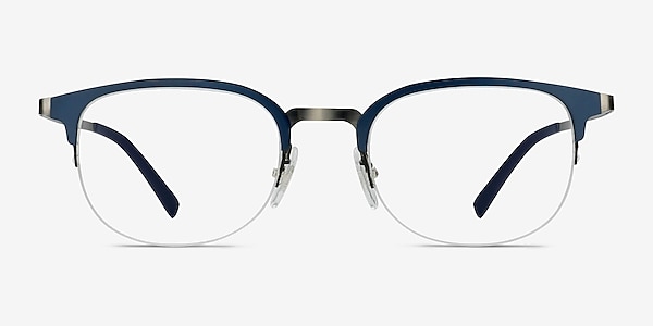 Axiom Navy Metal Eyeglass Frames