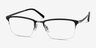 Logic Matte Black MetalEyeglass Frames from EyeBuyDirect, Angle View