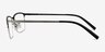 Logic Matte Black MetalEyeglass Frames from EyeBuyDirect, Side View