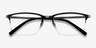 Logic Matte Black MetalEyeglass Frames from EyeBuyDirect, Closed View