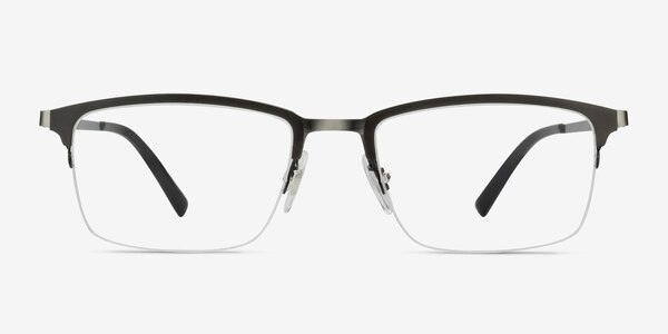Logic Matte Gray Metal Eyeglass Frames