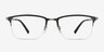 Logic Matte Gray MetalEyeglass Frames from EyeBuyDirect, Front View