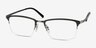 Logic Matte Gray MetalEyeglass Frames from EyeBuyDirect, Angle View