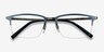 Logic Matte Blue MetalEyeglass Frames from EyeBuyDirect, Closed View