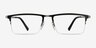 Vector Black MetalEyeglass Frames from EyeBuyDirect, Front View