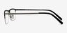 Vector Black MetalEyeglass Frames from EyeBuyDirect, Side View