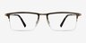 Vector Brun MétalMontures de lunettes de vue d'EyeBuyDirect, Vue de Face
