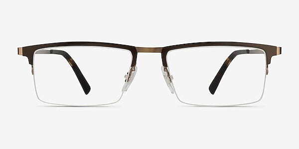 Vector Brown Metal Eyeglass Frames
