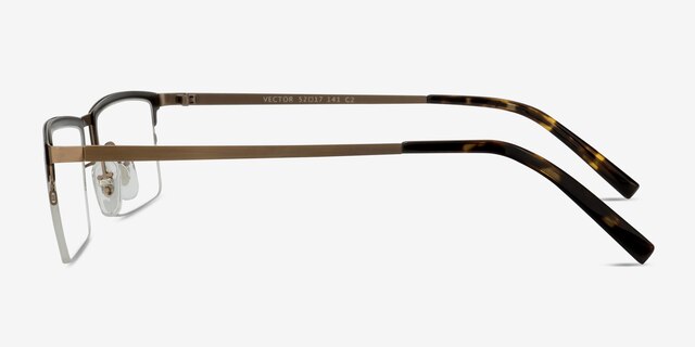 Vector Brun MétalMontures de lunettes de vue d'EyeBuyDirect, Vue de Côté