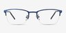 Argil Matte Navy MetalEyeglass Frames from EyeBuyDirect, Front View