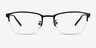 Argil Matte Black MetalEyeglass Frames from EyeBuyDirect, Front View