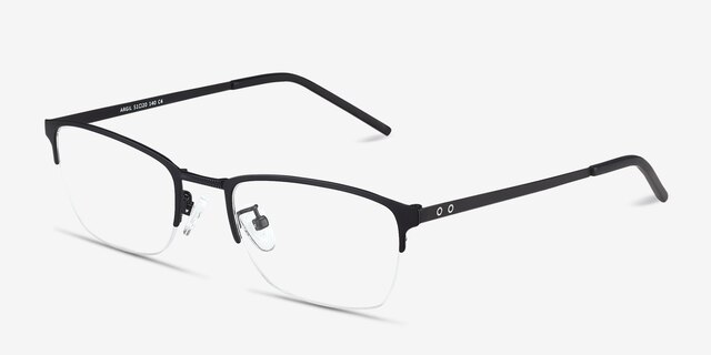 Argil Matte Black MetalEyeglass Frames from EyeBuyDirect, Angle View