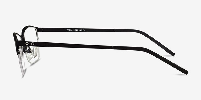 Argil Matte Black MetalEyeglass Frames from EyeBuyDirect, Side View