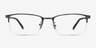 Bezel Dark Charcoal MetalEyeglass Frames from EyeBuyDirect, Front View