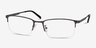Bezel Dark Charcoal MetalEyeglass Frames from EyeBuyDirect, Angle View