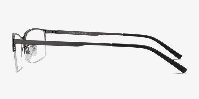 Bezel Dark Charcoal MetalEyeglass Frames from EyeBuyDirect, Side View